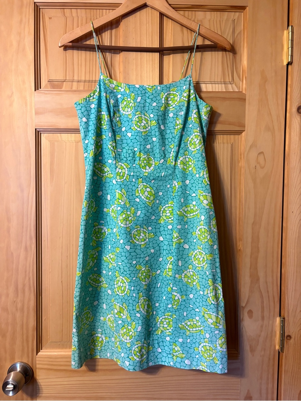 Lilly Pulitzer Vintage 90’s Mosaic Sea Turtle Spaghetti Strap Dress